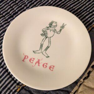 Kermit the Frog 'Peace' art plate